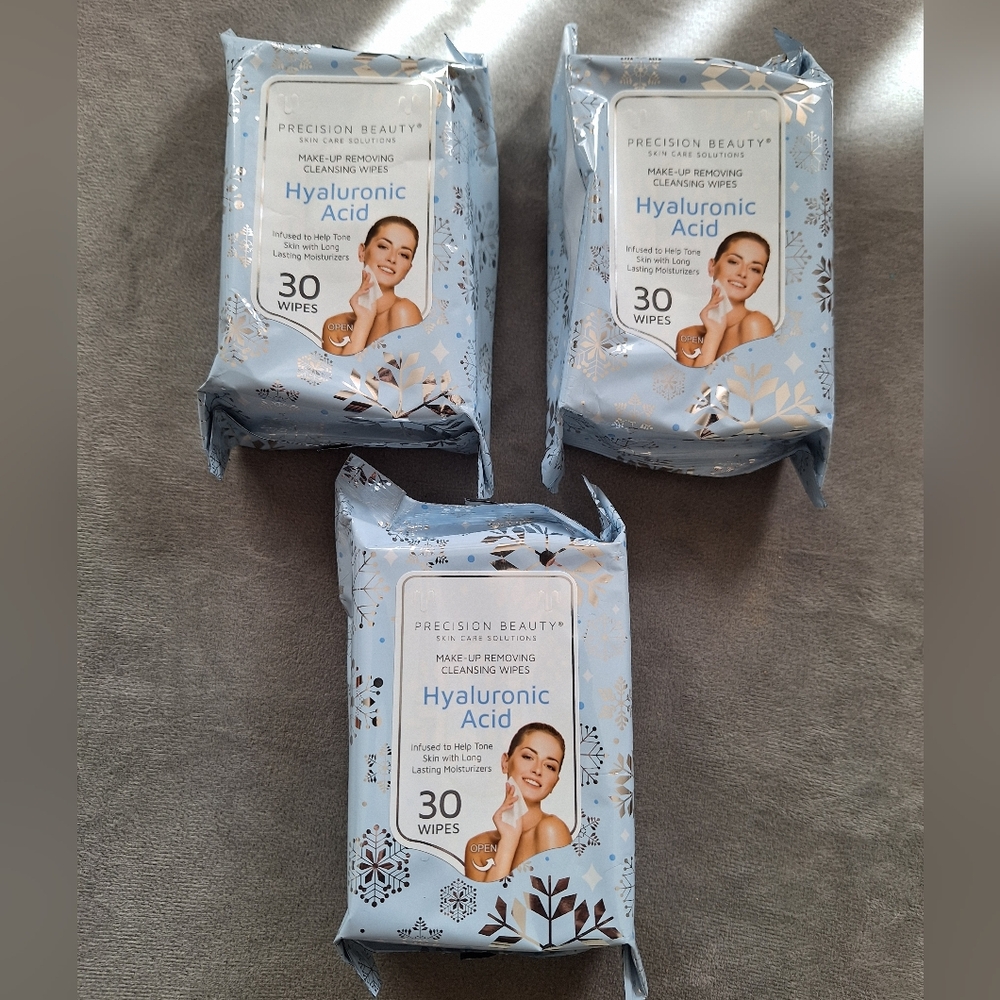 NIP Precision Beauty Hyaluronic Acid Make-up Removing Cleansing Wipes, 3 pk